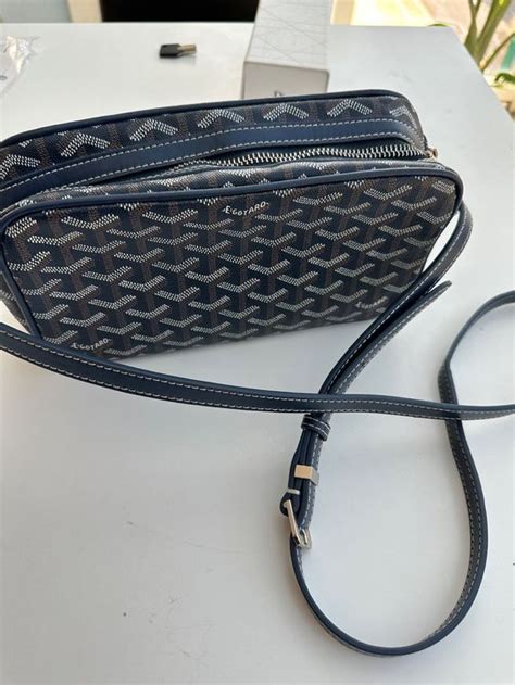 Goyard Cap Vert Crossbody Goyardine Navy Blue 